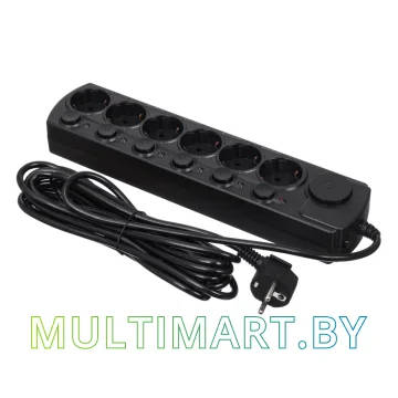 Сетевой фильтр IPPON BK-252-SW (черный)